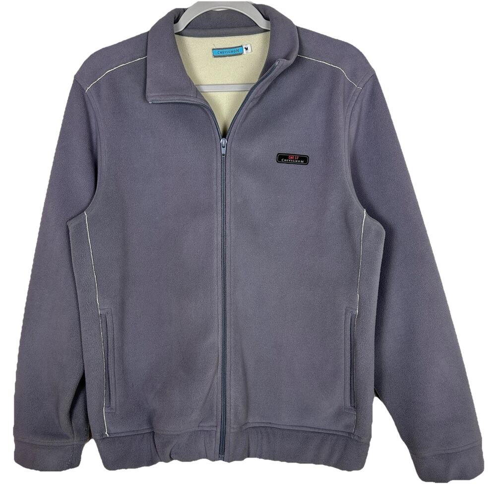 Chevignon Men's Sz M Che 57 zip front bomber fleece jacket